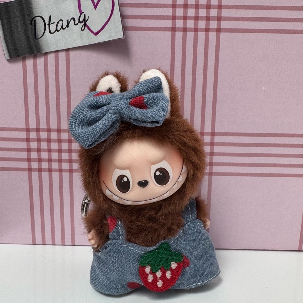 Labubu v4 strawberry overall